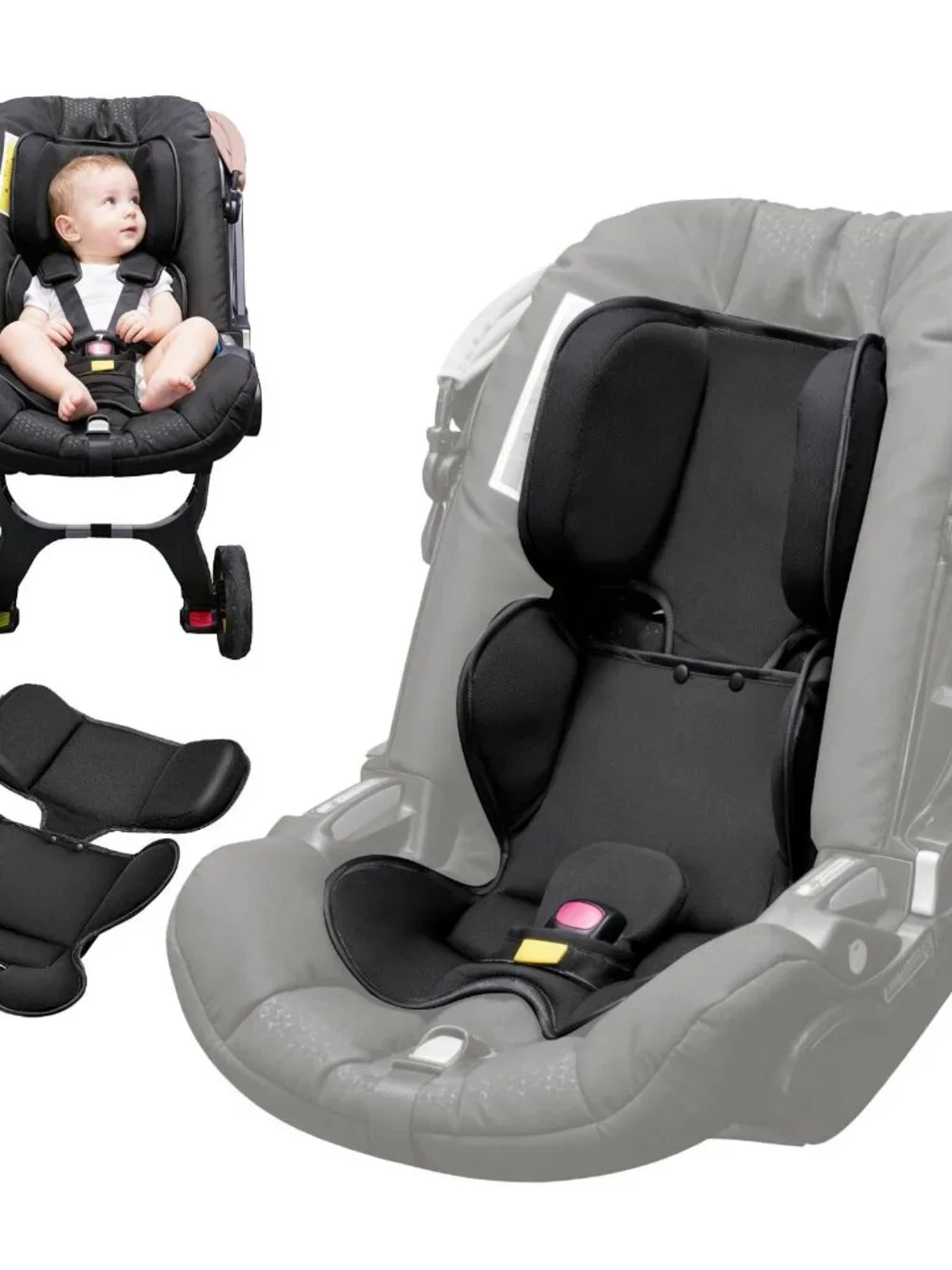 Black Infant Car Seat Insert 0-24 Months